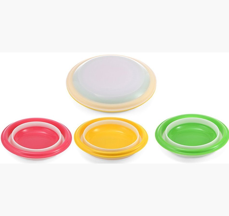 Neeshow Silicone Collapsible Storage Bowls with Lids-Set of 3 N2