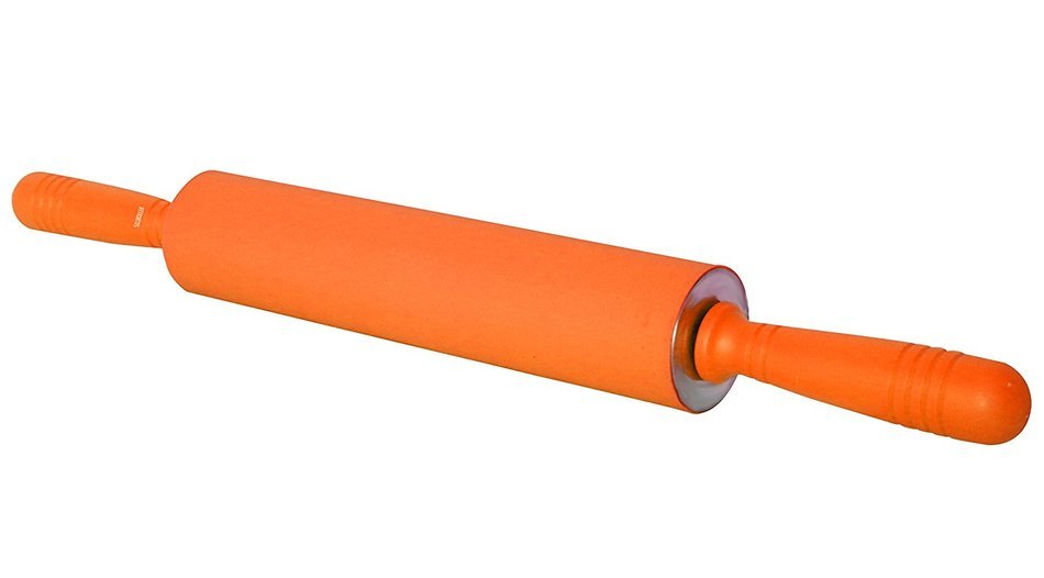 Silicone Rolling Pin - Orange - Non Stick - Siliroller N4
