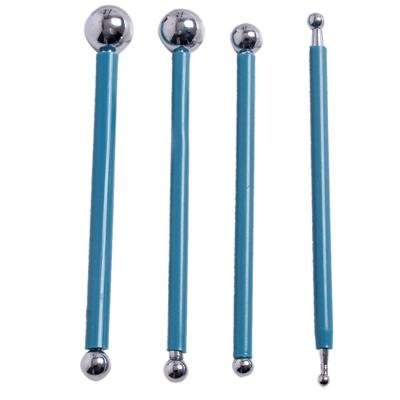 ShungHO 4 Fondant Flower Sugarcraft Metal Ball Modelling Cake Decorating Cutter Tool