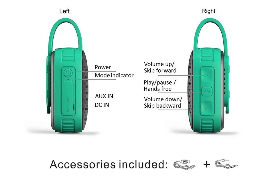 DOSS BS1 Water Resistant Bluetooth 4.0 Outdoor Speaker, Hands-free Portable Speakerphone with Built-in Microphone... N3
