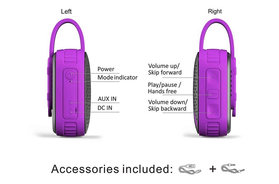 DOSS BS1 Water Resistant Bluetooth 4.0 Outdoor Speaker, Hands-free Portable Speakerphone with Built-in Microphone... N10