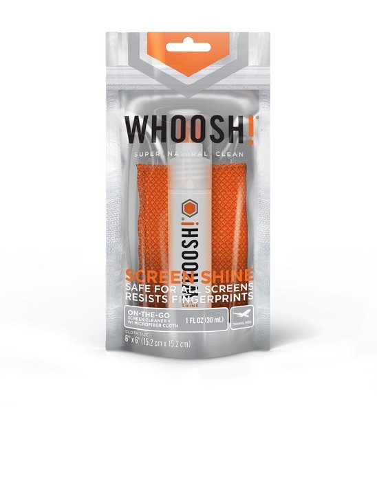 WHOOSH! Screen Shine Duo+ Desk Bottle and Pocket Sprayer & 2 microfiber cloths N3