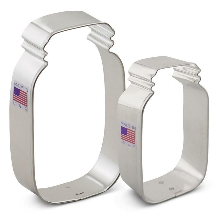Ann Clark Mason Jar Cookie Cutter Set - 2 Piece - 3 1/2" & 4 3/8" - Tin Plated Steel