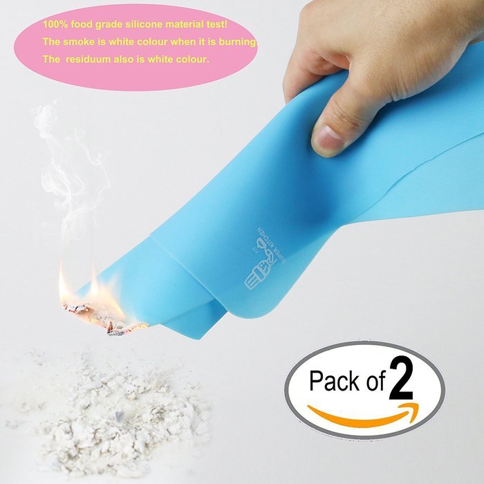 Super Kitchen Food Grade Silicone Pastry Mat Extra Large Nonstick Baking Mat Oven Fondant Counter Mat 23.4 By... N8
