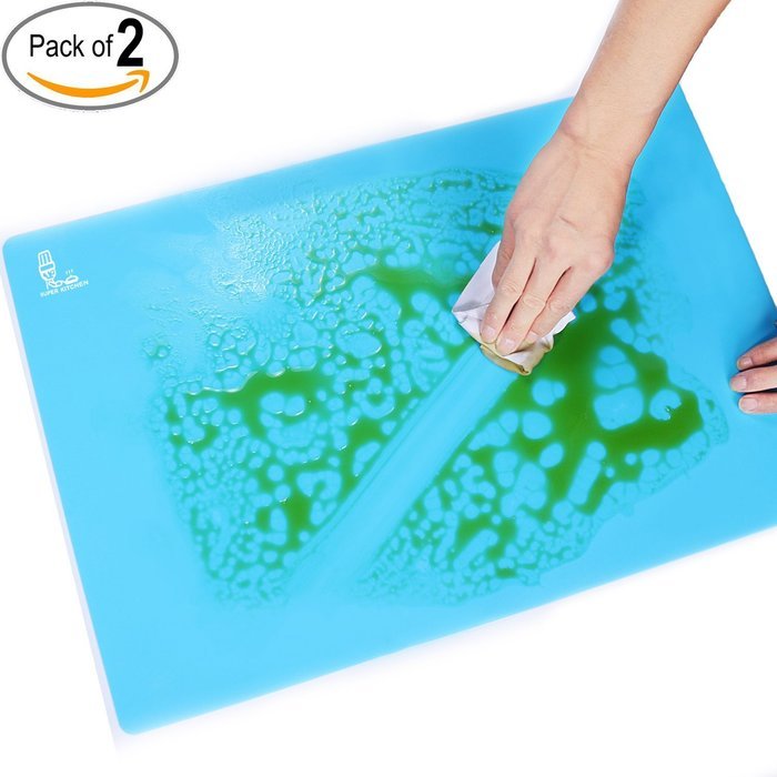 Super Kitchen Food Grade Silicone Pastry Mat Extra Large Nonstick Baking Mat Oven Fondant Counter Mat 23.4 By... N10
