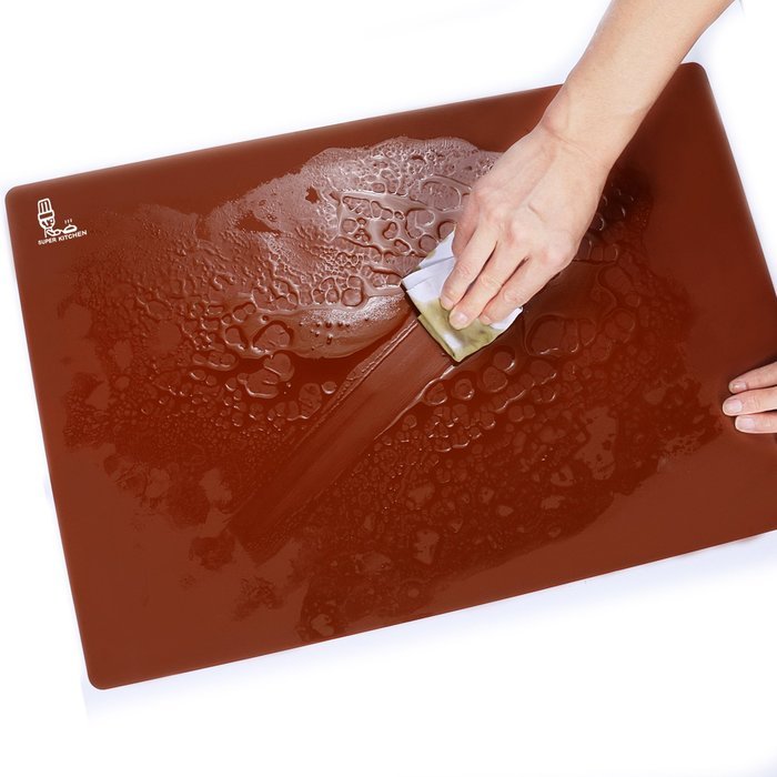 Super Kitchen Food Grade Silicone Pastry Mat Extra Large Nonstick Baking Mat Oven Fondant Counter Mat 23.4 By... N22