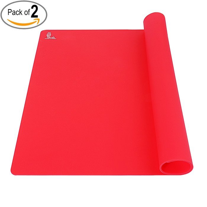 Super Kitchen Food Grade Silicone Pastry Mat Extra Large Nonstick Baking Mat Oven Fondant Counter Mat 23.4 By... N23