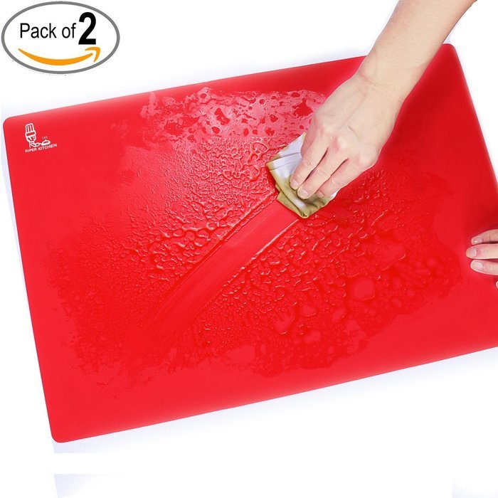 Super Kitchen Food Grade Silicone Pastry Mat Extra Large Nonstick Baking Mat Oven Fondant Counter Mat 23.4 By... N26