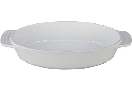 Le Creuset Stoneware Oval Dish, 3-1/2-Quart, White