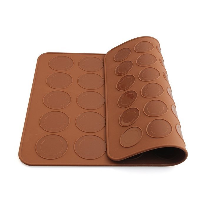 Houron 30/48 Capacity Macaroon Molds Baking Sheet Double Sided Brown