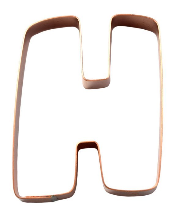 The Letter H Copper Alphabet Cookie Cutter