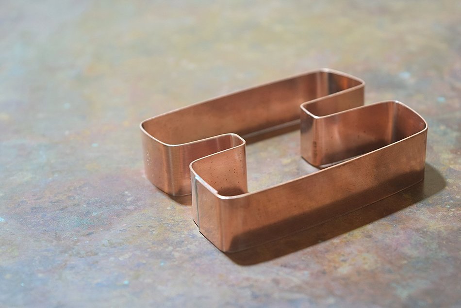 The Letter H Copper Alphabet Cookie Cutter N3