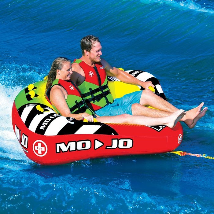 WOW World of Watersports, 16-1070, Mojo 1 or 3 Person Towable Tube, Front and Back Tow Points N2