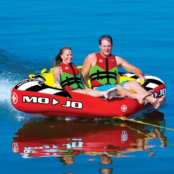 WOW World of Watersports, 16-1070, Mojo 1 or 3 Person Towable Tube, Front and Back Tow Points N3