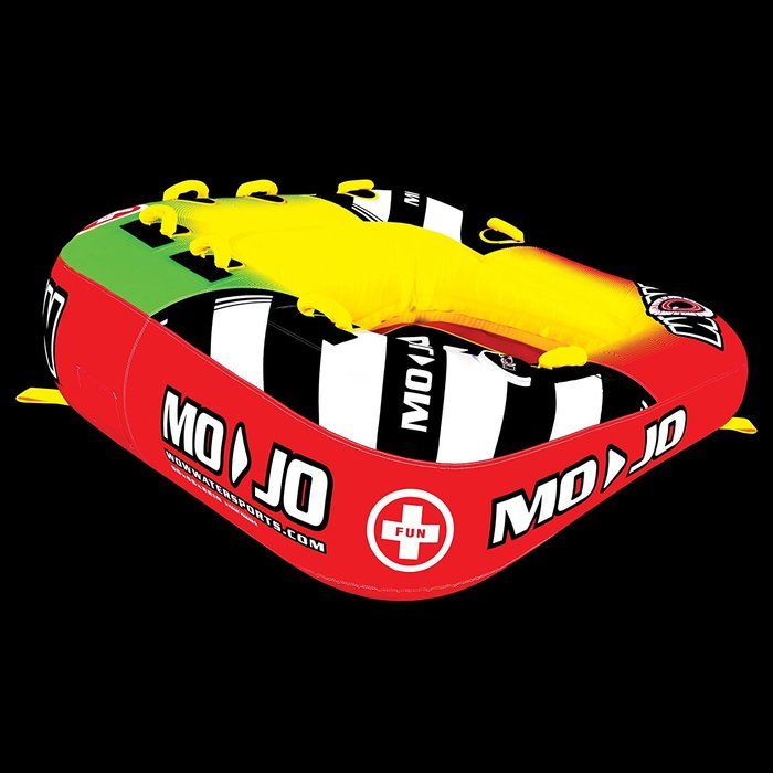 WOW World of Watersports, 16-1070, Mojo 1 or 3 Person Towable Tube, Front and Back Tow Points N4