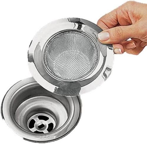 Sink Tub Strainer Screen Stainless Steel Fits 3"- 3 1/2" Drains - Kitchen Tools