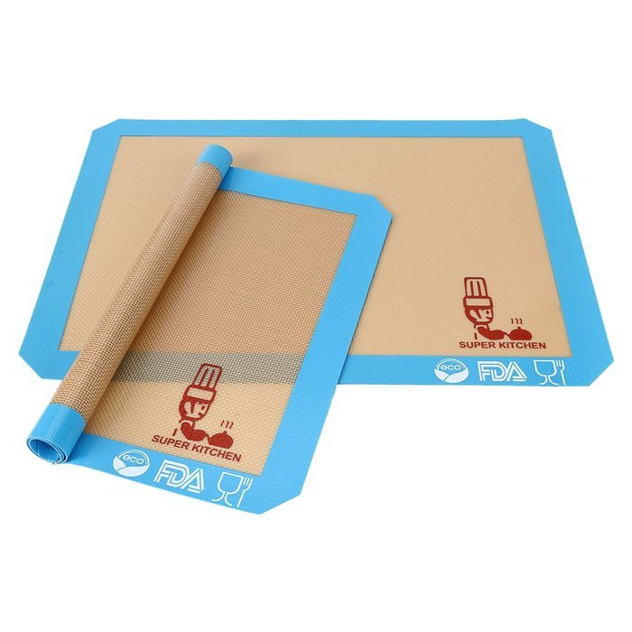 Super Kitchen Premium Food Grade Non-stick Silicone Baking Mat Pastry Mat with Measurements 16'' By 26'' for Dough... N15