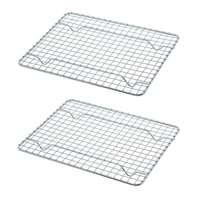 Goson Bakeware Baking, Cooling , Oven Roasting, Broiler Rack, 8in by 10in, Cross Wire, Chrome, Pack of 2, Compatible... N7