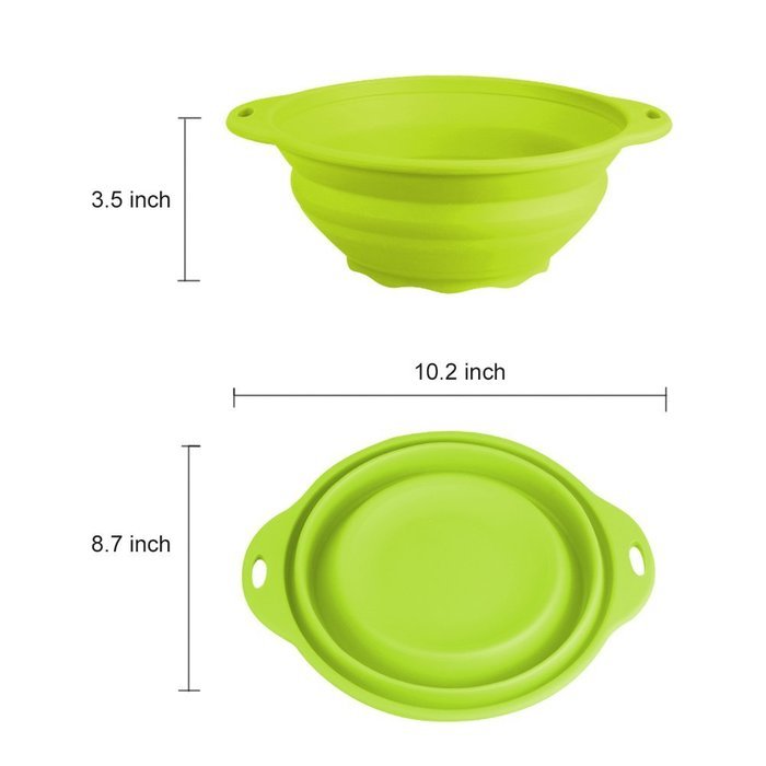 Jovilife Collapsible(Squish) Silicone Mixing Bowl,Green(9 Cups/71oz) N2
