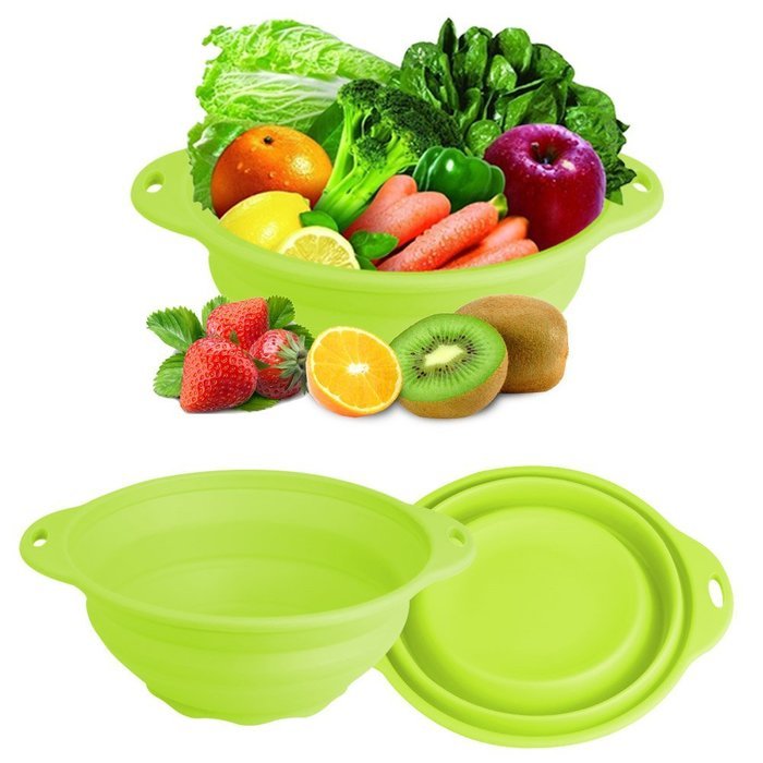 Jovilife Collapsible(Squish) Silicone Mixing Bowl,Green(9 Cups/71oz) N3