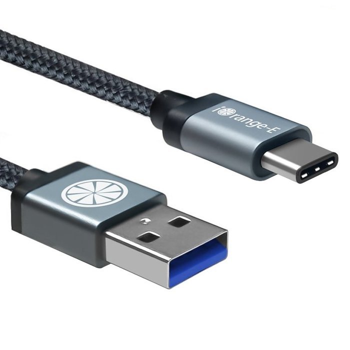 Type C, iOrange-E USB C to USB 3.0 (USB 3.1 Gen 1) 6.6 Ft Braided Cable for Apple Macbook 12", Nexus 6P, 5X, Pixel...