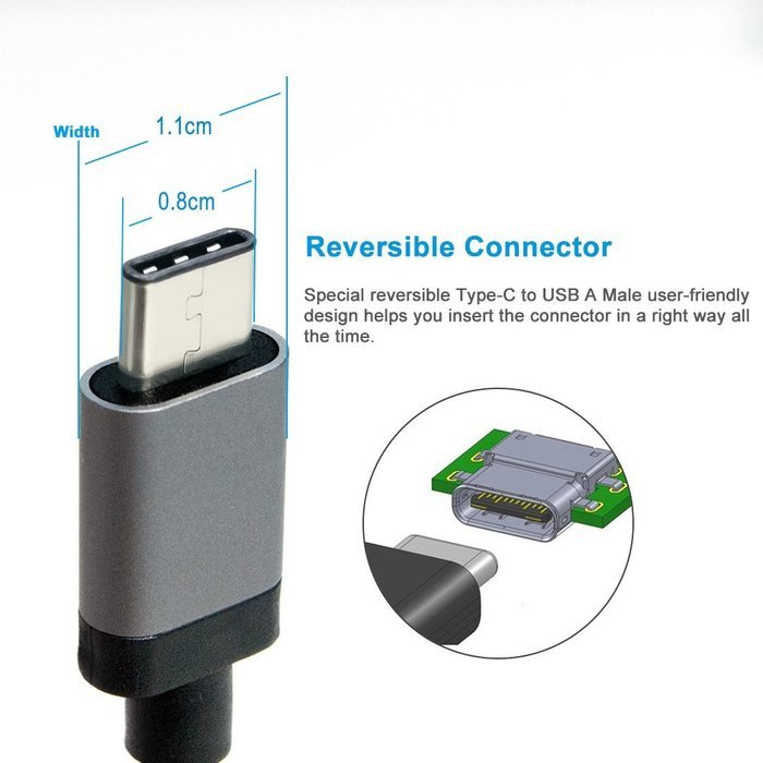 Type C, iOrange-E USB C to USB 3.0 (USB 3.1 Gen 1) 6.6 Ft Braided Cable for Apple Macbook 12", Nexus 6P, 5X, Pixel... N11