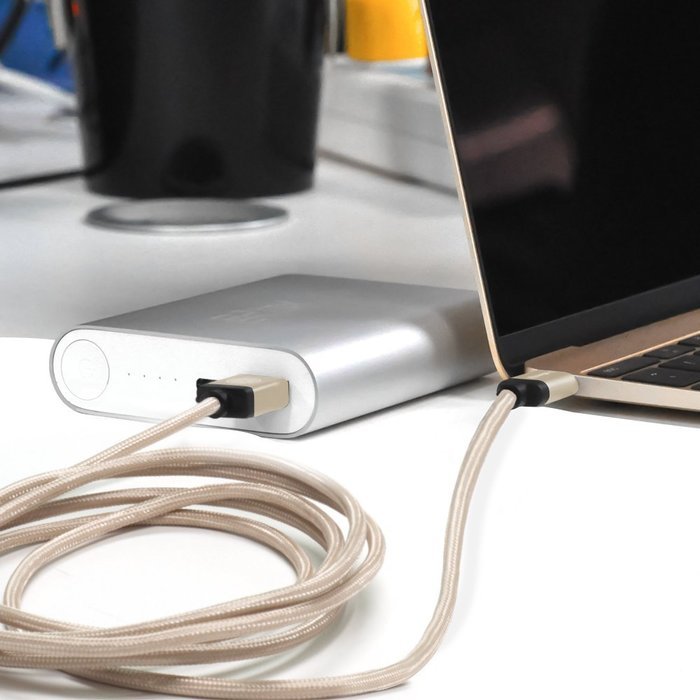 Type C, iOrange-E USB C to USB 3.0 (USB 3.1 Gen 1) 6.6 Ft Braided Cable for Apple Macbook 12", Nexus 6P, 5X, Pixel... N27