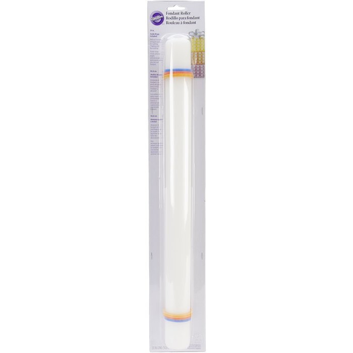 Wilton 1907-1211 Fondant Gum Paste Rolling Pin with Rings, 20-Inch