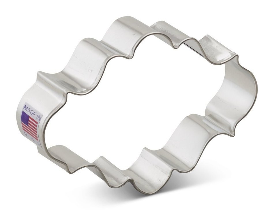 Ann Clark Oval Plaque Cookie Cutter - 4 Inches - Tin Plated Steel