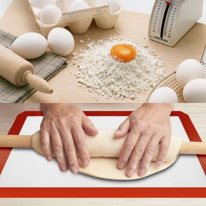 SENHAI Premium Silicone Baking Mat for Healthy Cooking, Parchment Paper Replacement for Cookies,Oven Reusable... N5