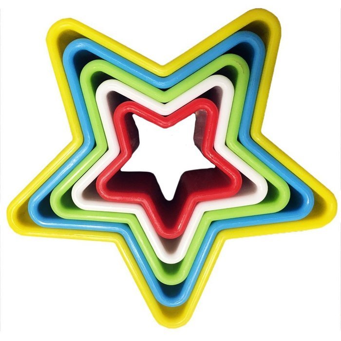 Stylish Home Bpa-free Plastic Cookie-cutter Multi-size Shapes Fruit, Vegetable, Cake, Tofu Cookie Cutter Set for... N21
