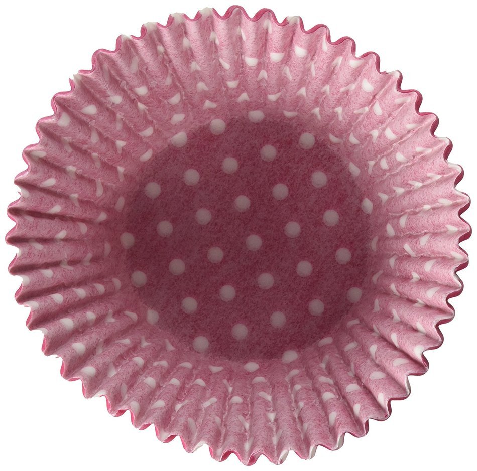 Oasis Supply Baking Cups in Pink Polka Dot, Jumbo, 100-Count, Pink/White N2