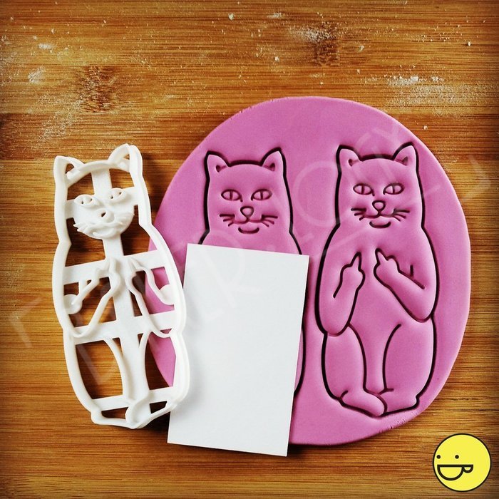 MATURE: Cat Gives Silent Fucks Cookie Cutter N2