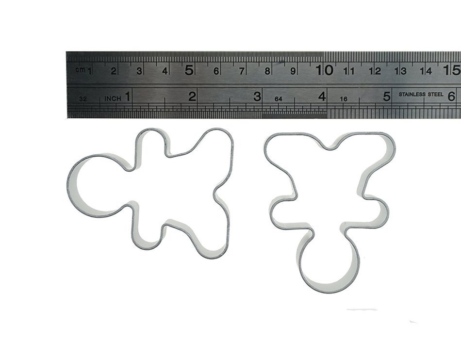 Bilipala 6 Pieces Metal Gingerbread Man Cookie Cutter Christmas Lebkuchen Cookie Molds N2