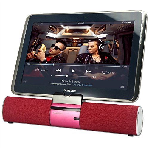 First2savvv LY-F99-08B5 red Portable rechargable wireless bluetooth speaker handsfree desktop stand dock docking... N2