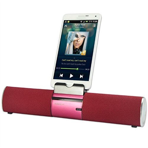 First2savvv LY-F99-08B5 red Portable rechargable wireless bluetooth speaker handsfree desktop stand dock docking... N3