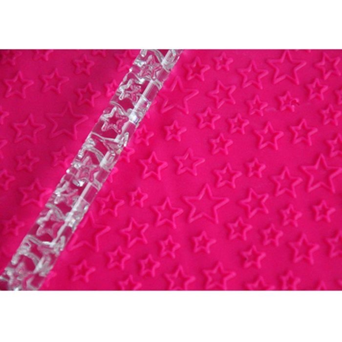 FOUR-C Cupcake Decorating Tools Star Acrylic Rolling Pin for Cupcake Topper Color Transparent