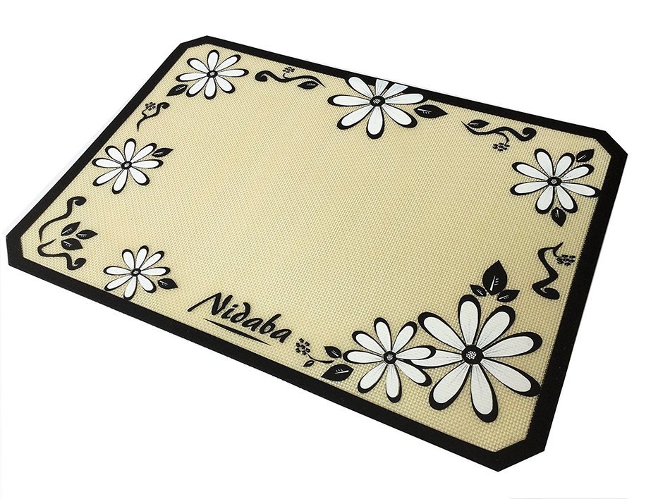 Nidaba Non-Stick Silicone Baking Mat- Half Sheet - Botanic Design N2
