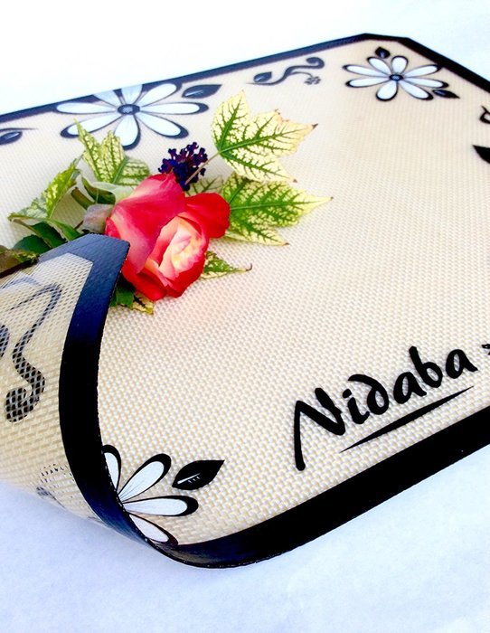 Nidaba Non-Stick Silicone Baking Mat- Half Sheet - Botanic Design N5