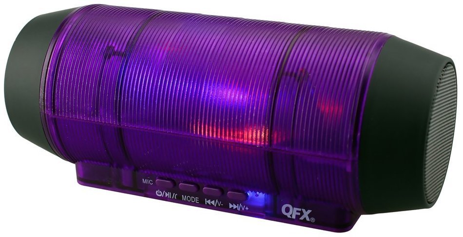 QFX BT-44 Portable Bluetooth Speaker with Microphone (Purple)