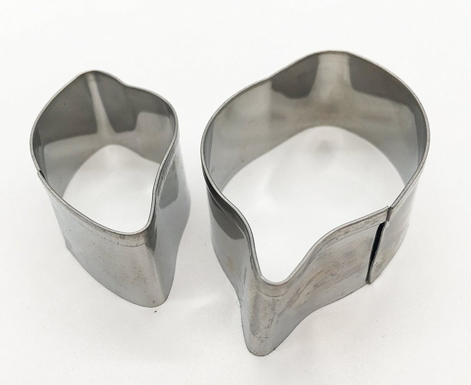 KOOTIPS 2 Pcs/Set of Hibiscus Flower Cutter Decor Fondant Cake Cutters for Stainless Steel (Hibiscus) N8