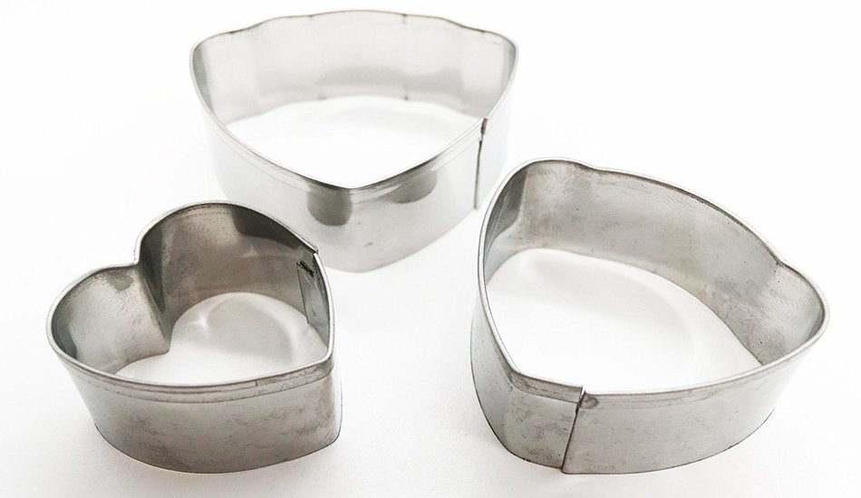 KOOTIPS 2 Pcs/Set of Hibiscus Flower Cutter Decor Fondant Cake Cutters for Stainless Steel (Hibiscus) N14