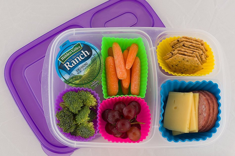 Pantry Elements Silicone Cupcake Liners / Baking Cups - 12 Vibrant Muffin Molds in Storage Jar N14