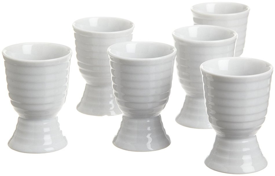 Kuchenprofi White Porcelain Egg Cup, 2-Inch by 2-3/4-Inch, Set of 6 N2