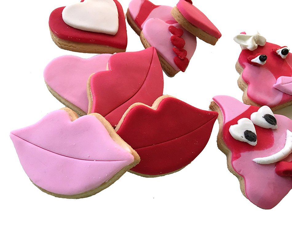 Smooch Lips and Hearts Cookies Cutters Set N5
