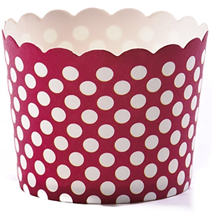 Simply Baked Small Paper Baking Cups & Cake Toppers, Red N10
