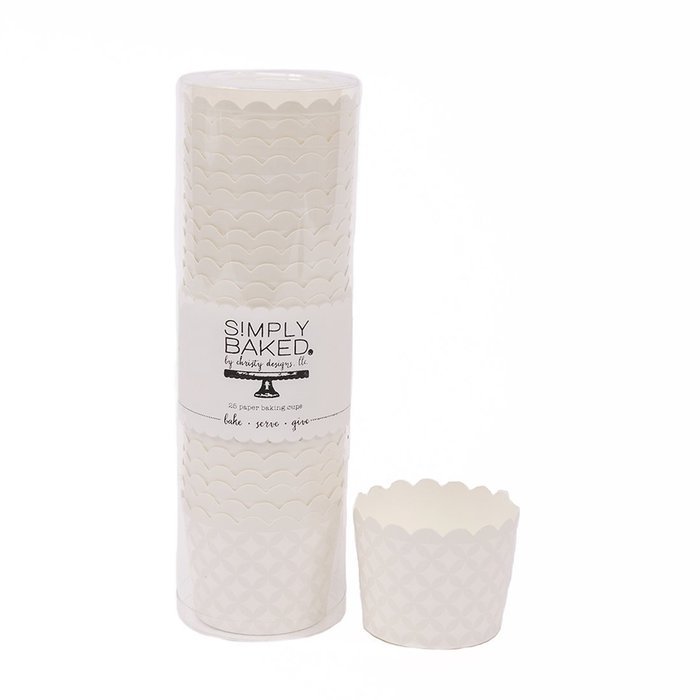 Simply Baked Small Paper Baking Cups & Cake Toppers, Red N11