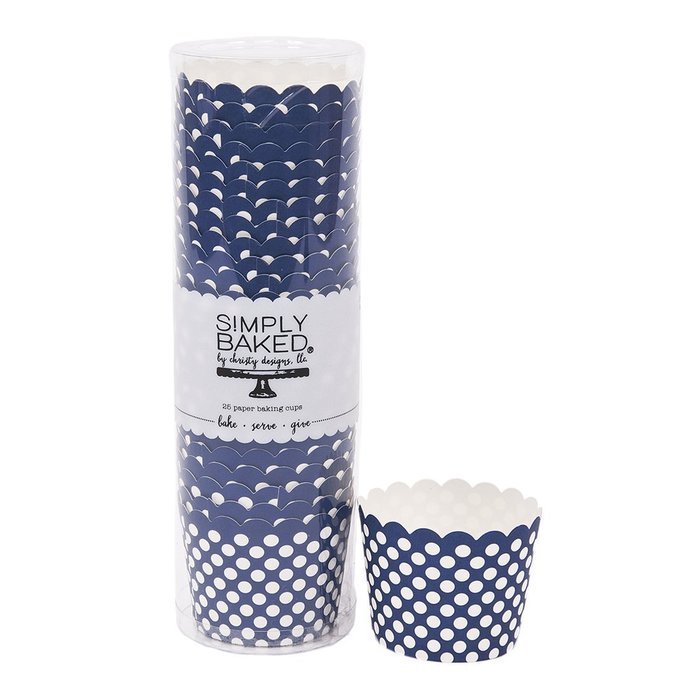 Simply Baked Small Paper Baking Cups & Cake Toppers, Red N13