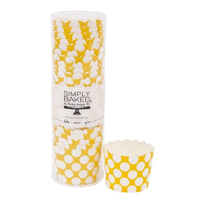 Simply Baked Small Paper Baking Cups & Cake Toppers, Red N22