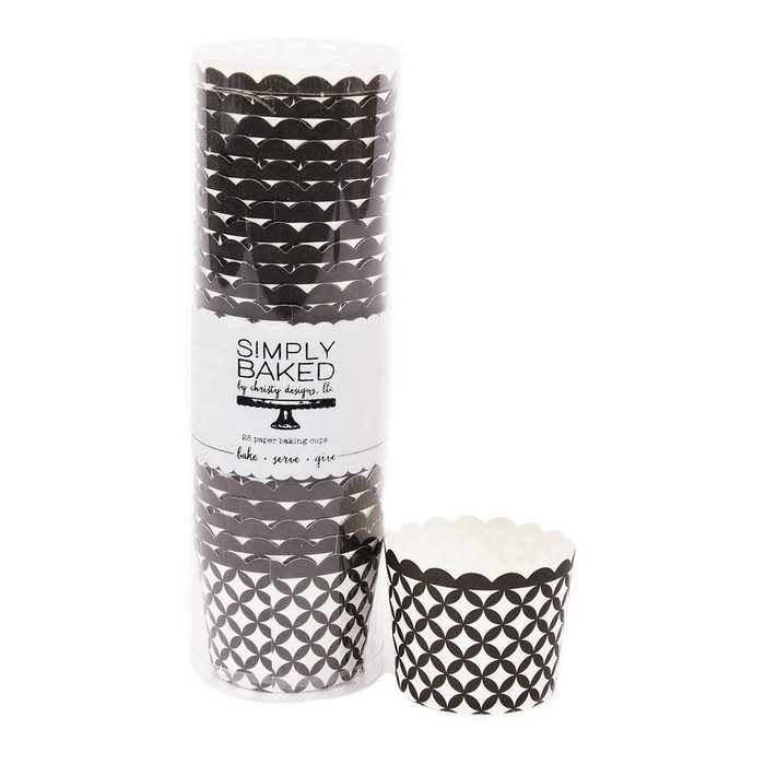 Simply Baked Small Paper Baking Cups & Cake Toppers, Red N33